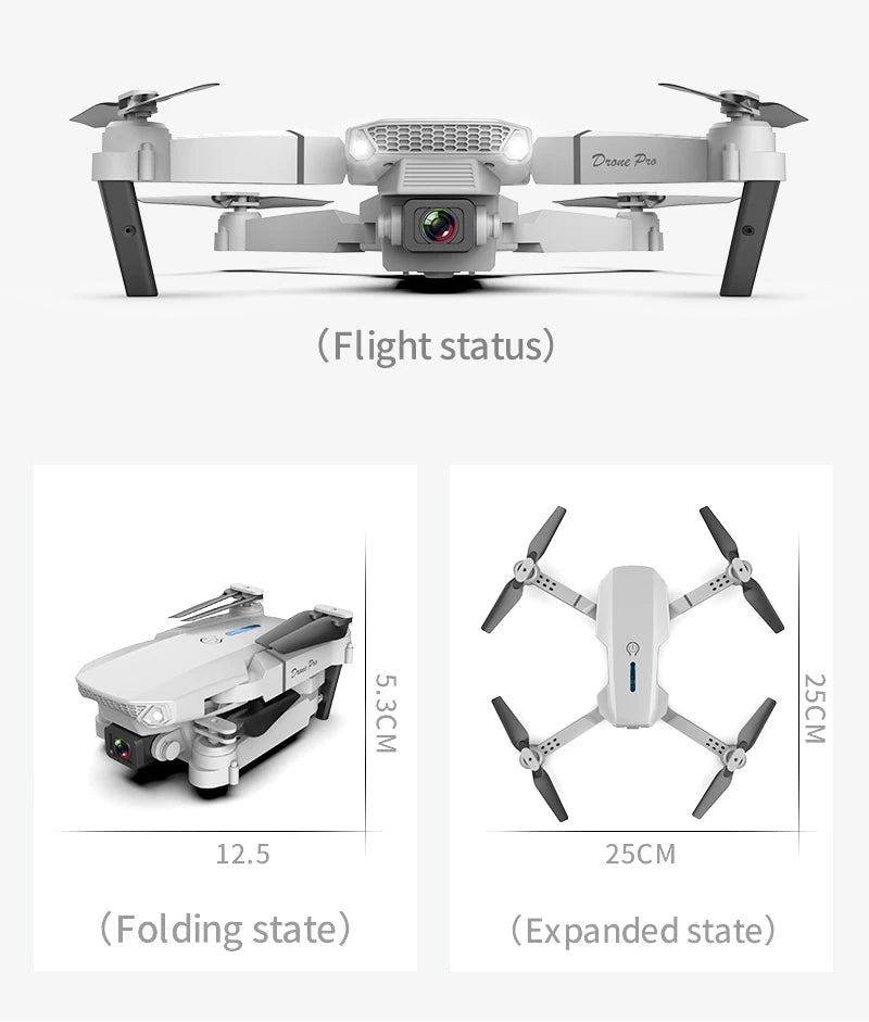 4K HD Drones Fixed Folding Dual Camera UAV with Remote Control