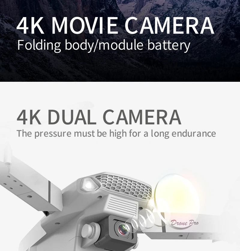 4K HD Drones Fixed Folding Dual Camera UAV with Remote Control