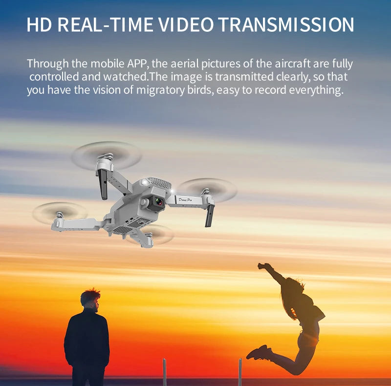 4K HD Drones Fixed Folding Dual Camera UAV with Remote Control