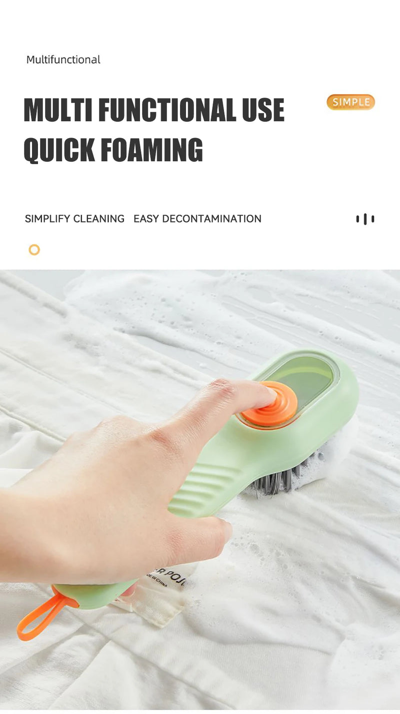 Multifunctional Liquid Shoe Cleaning Brush with Soap Dispenser Shoe Laundry Brush Scrub Brushes Soft Bristle Shoes Cleaner Brush