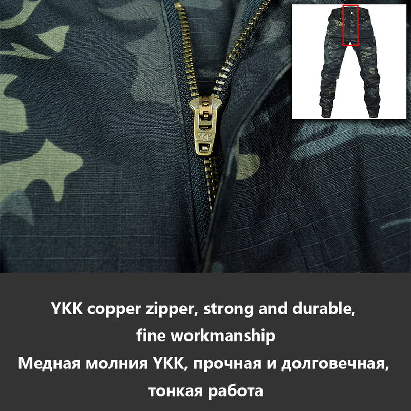 Mege Tactical Camouflage Joggers Outdoor Ripstop Cargo Pants Working Clothing Hiking Trousers Men's Streetwear