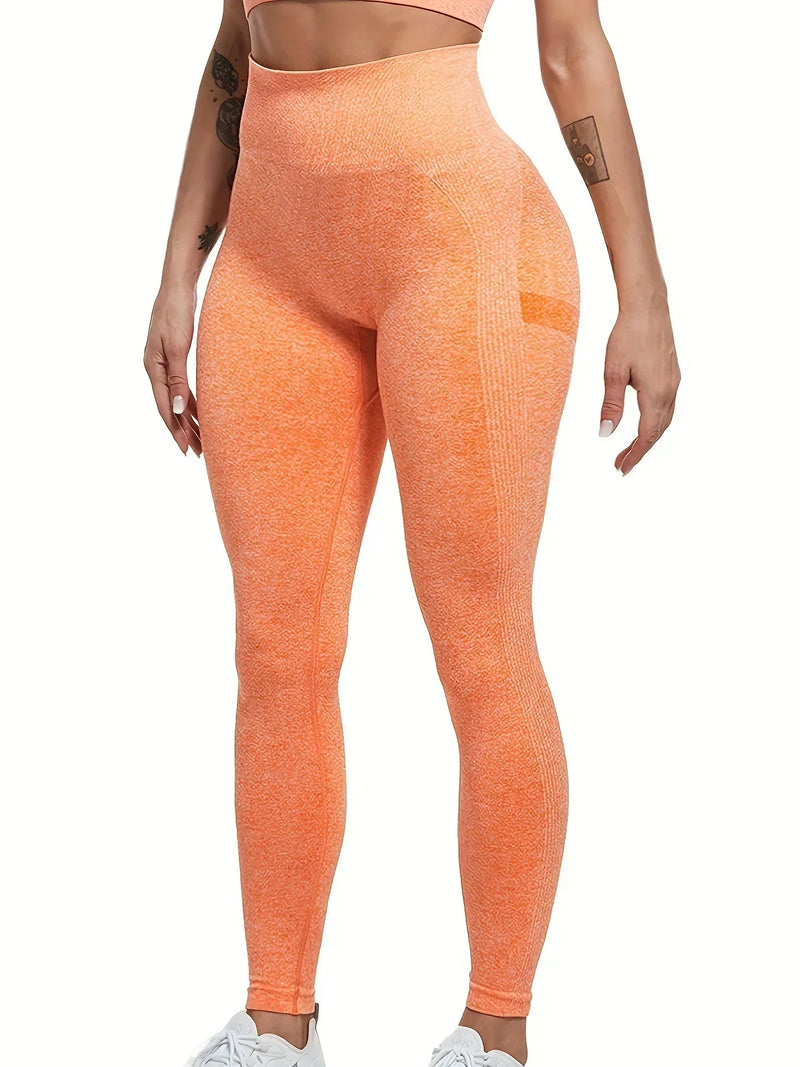 Calças leggings de treino de levantamento de bumbum sem costura para mulheres.