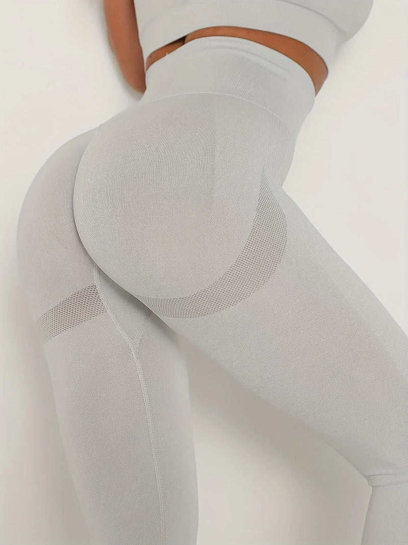 Calças leggings de treino de levantamento de bumbum sem costura para mulheres.