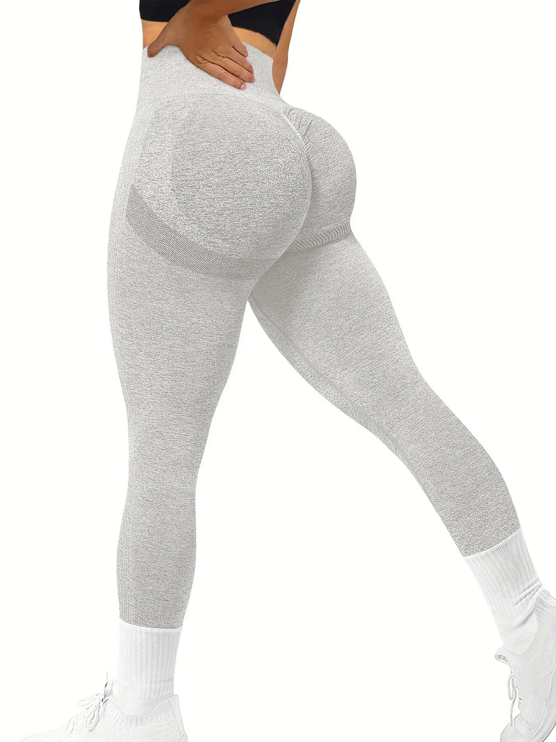 Calças leggings de treino de levantamento de bumbum sem costura para mulheres.