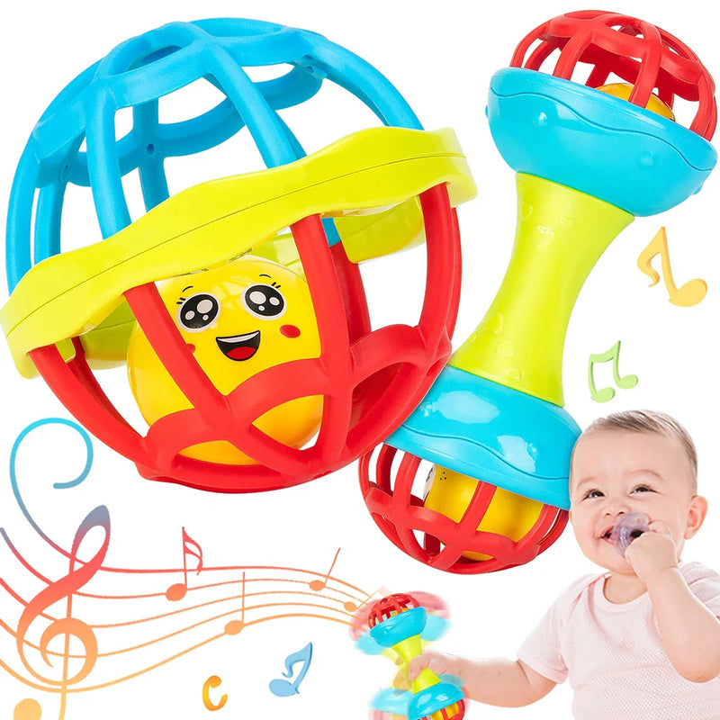 Baby Rattles 0 12 Months Baby Educational Toys Shaker Grab Spin Set Sensory Educational Newborn Gift for Infant Boys Girls