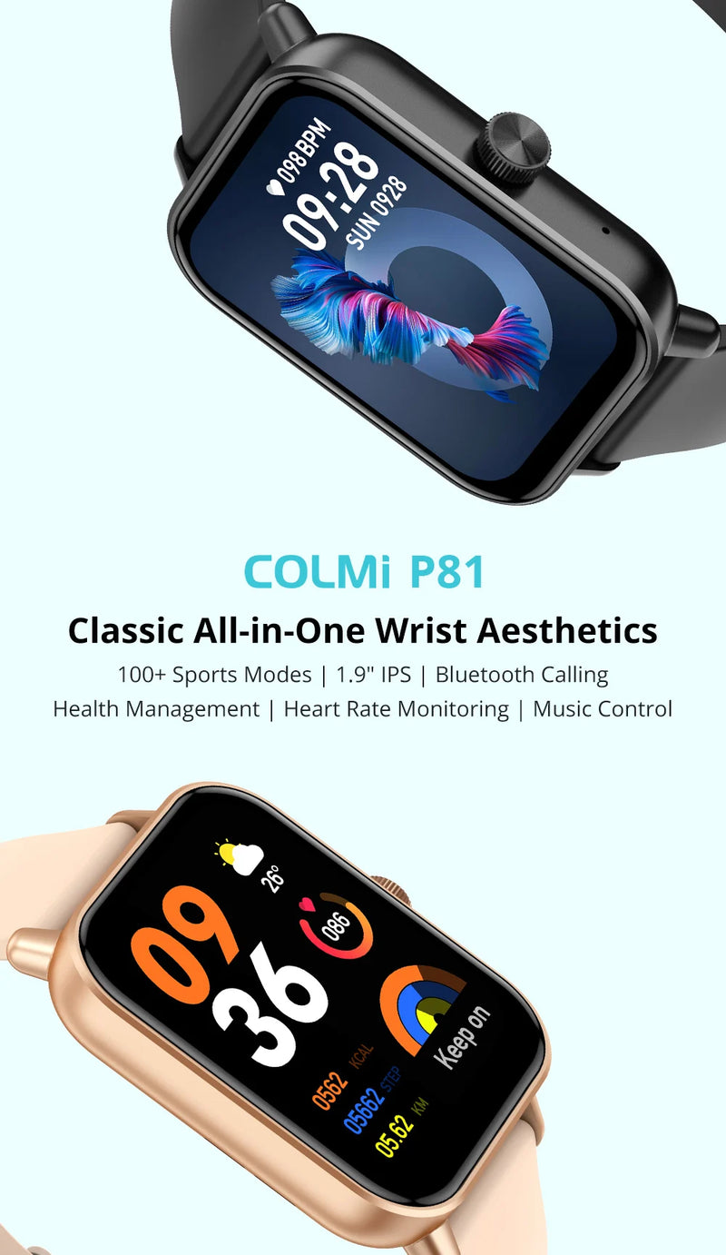 COLMI P81 Voice Calling Smart Watch Ultra 1.9 inch Screen 24H Health M