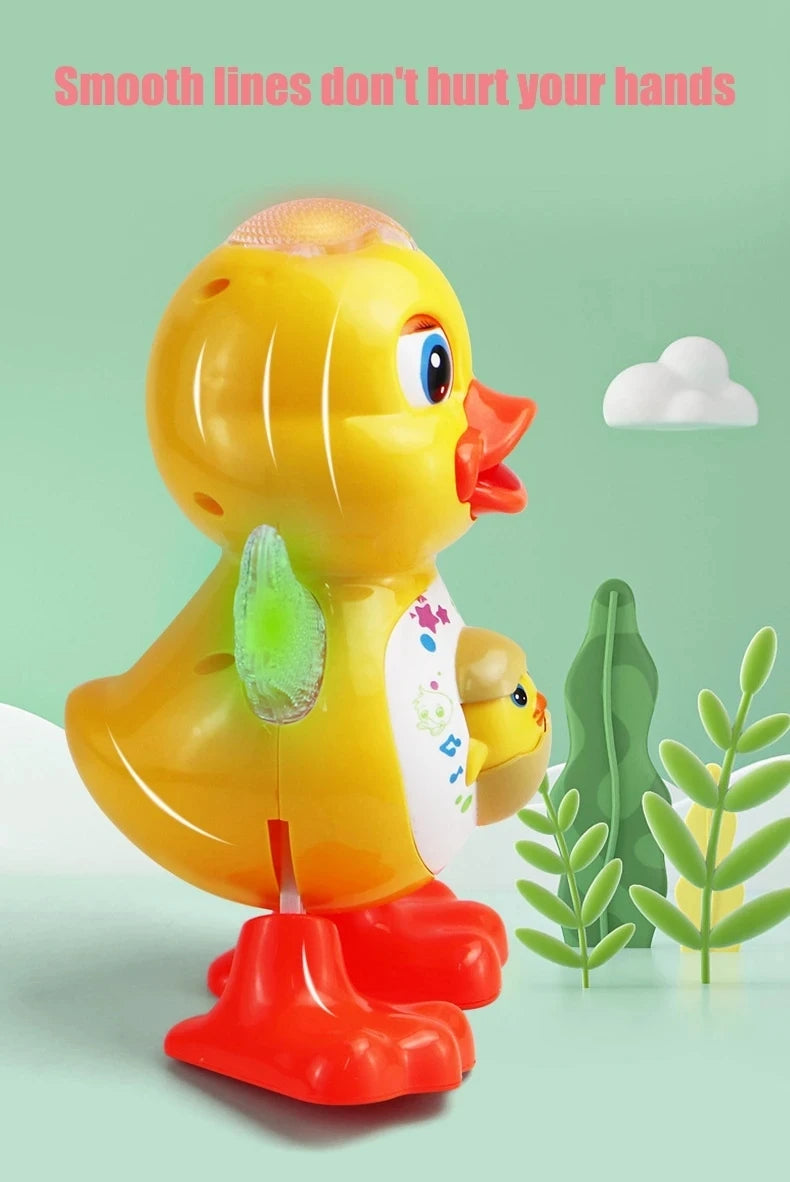 Electric Dancing Duck Funny Blink Eyes Flashing Light Shake The Body Cute Musical Cartoon Animal Educational Toy Children Gift