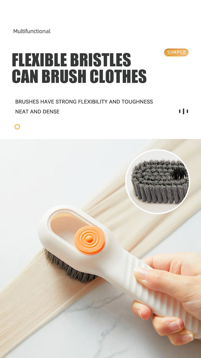 Multifunctional Liquid Shoe Cleaning Brush with Soap Dispenser Shoe Laundry Brush Scrub Brushes Soft Bristle Shoes Cleaner Brush