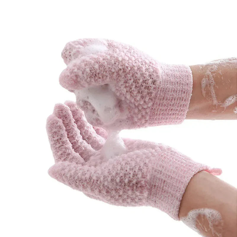 1 Pack Of Five Finger Bath Gloves Creative Home Body Massage Sponge Lazy Bath Gloves Deodorant Massage Elastic Bath Scrub Mud