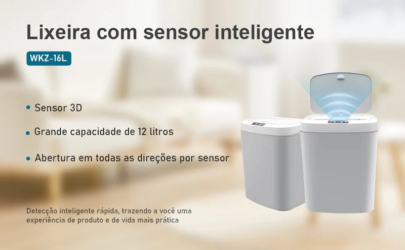 Auto Sensor bin, bathroom bin, smart bin, kitchen bin, automatic toilet bin, Brazil