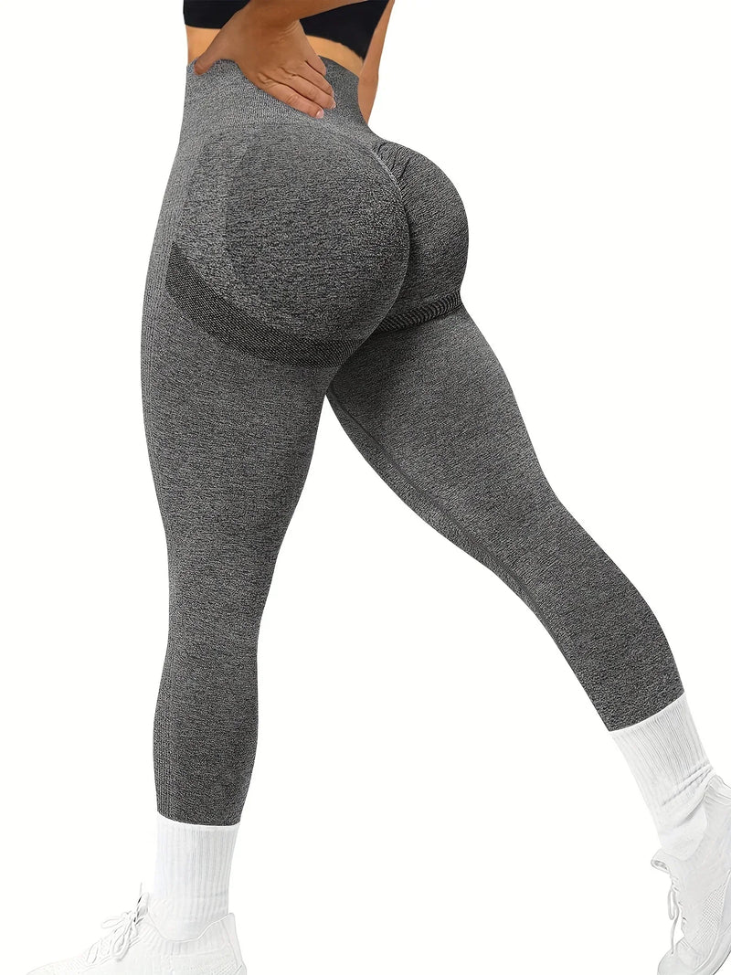 Calças leggings de treino de levantamento de bumbum sem costura para mulheres.