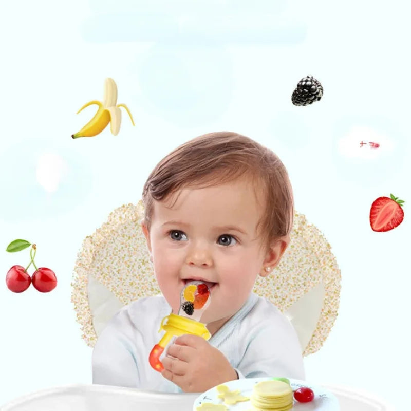 Baby Food Feeding Spoon Juice Extractor Chewing Fruit Vegetable Bite Eat Auxiliary Silicone Safe Babies Tableware Infant Bottles