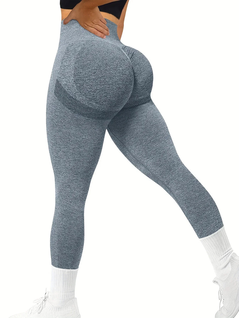 Calças leggings de treino de levantamento de bumbum sem costura para mulheres.