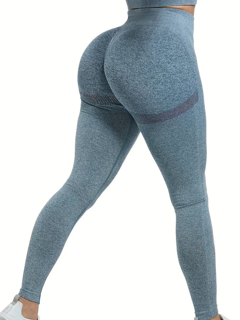 Calças leggings de treino de levantamento de bumbum sem costura para mulheres.