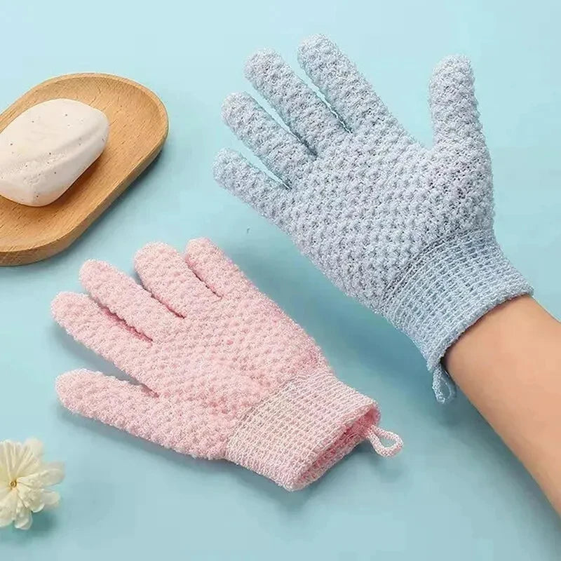 1 Pack Of Five Finger Bath Gloves Creative Home Body Massage Sponge Lazy Bath Gloves Deodorant Massage Elastic Bath Scrub Mud