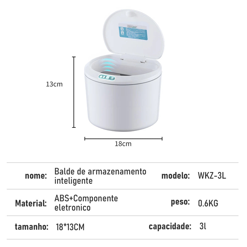 Auto Sensor bin, bathroom bin, smart bin, kitchen bin, automatic toilet bin, Brazil