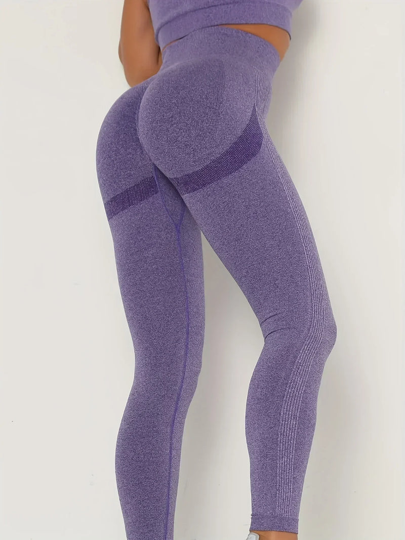 Calças leggings de treino de levantamento de bumbum sem costura para mulheres.